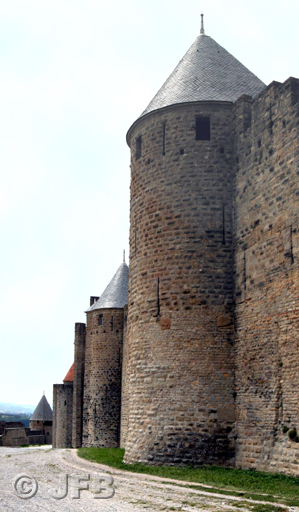 Vue des remparts de Carcassonne, côté Nord Est
