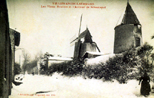 Belle scène de neige, sur les moulins à vent du Lauragais